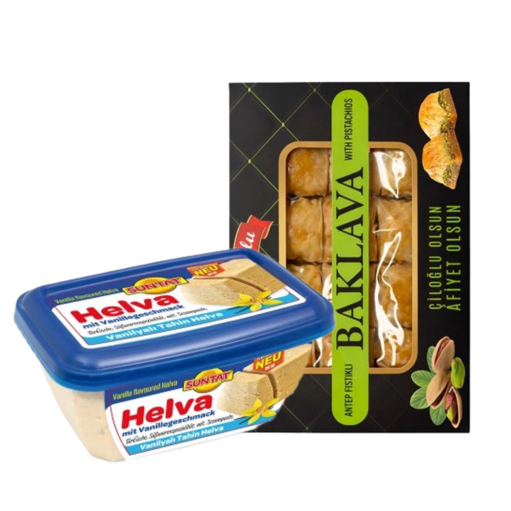 Zestaw świąteczny Dla łasucha zestaw prezentowy dla łasucha chalwa z baklawa