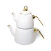 Czajnik do herbaty emaliowany biały 2,6L