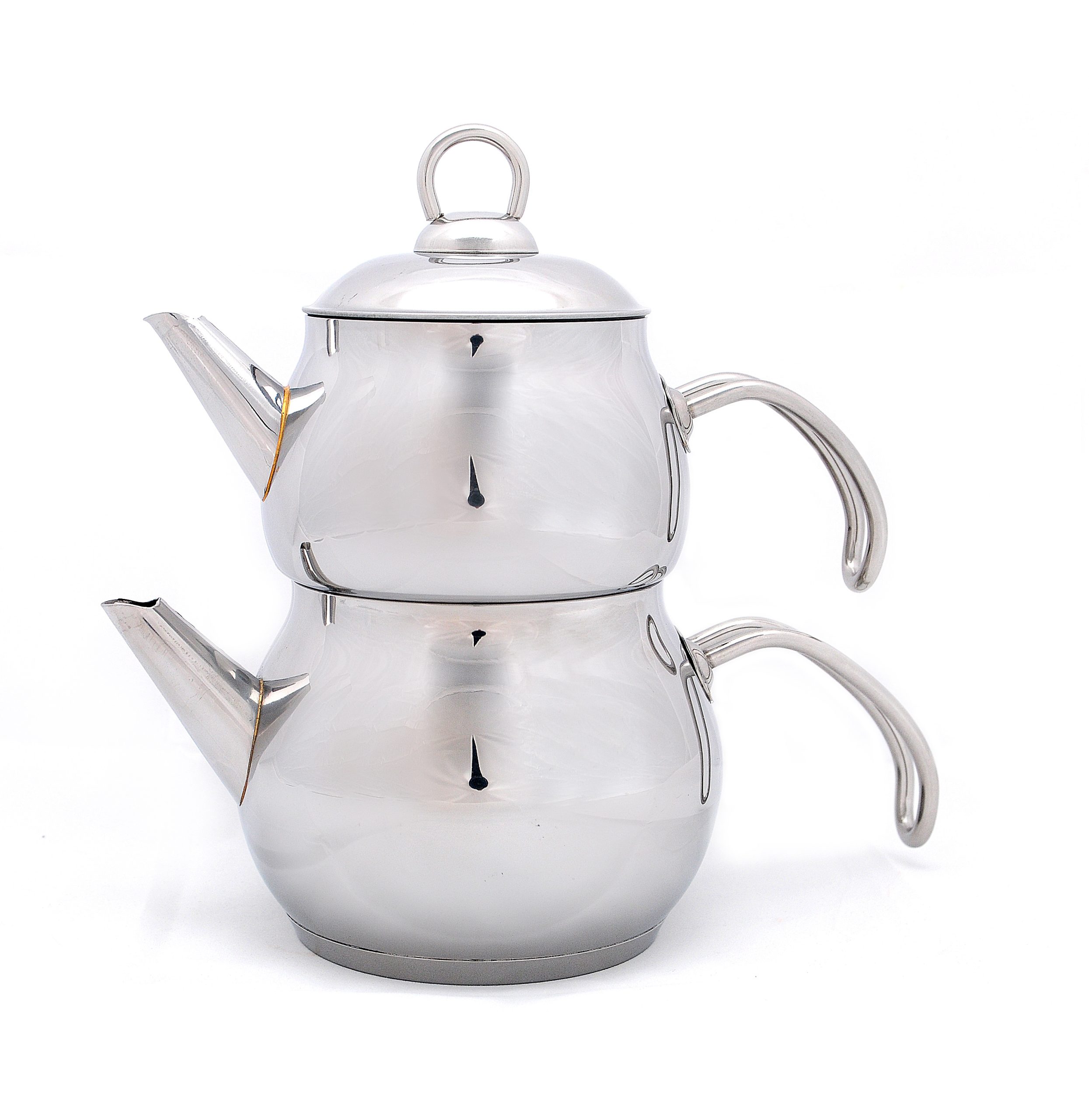 Czajnik podwójny do herbaty metalowe rączki kuchenki gazowe 1.4L Czajnik podwójny do herbaty metalowe rączki kuchenki gazowe 1.4L