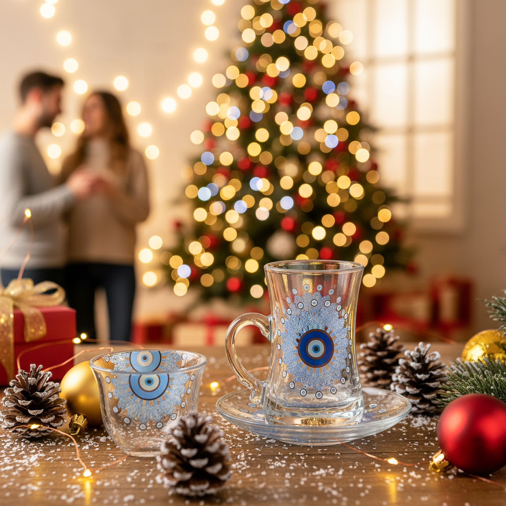 Komplet szklanek do herbaty z czarkami na wodę – 6 szt. (100 ml) Torino Komplet szklanek do herbaty z czarkami na wodę – 6 szt. (100 ml) Torino