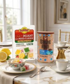 kawa turecka i lokum na prezent